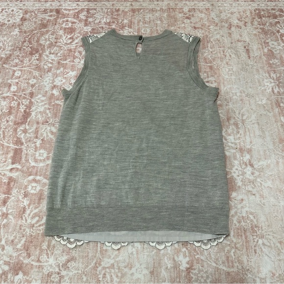 J CREW 100% Merino Wool Lace Top - Picture 8 of 8
